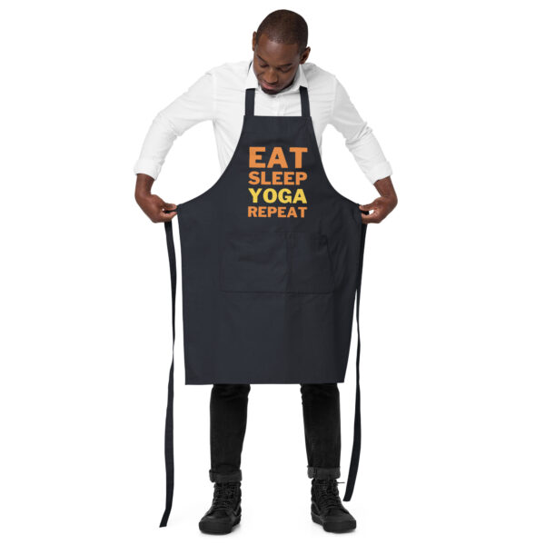 Eat Sleep Yoga Repeat | Unisex Organic Cotton Apron - Image 2