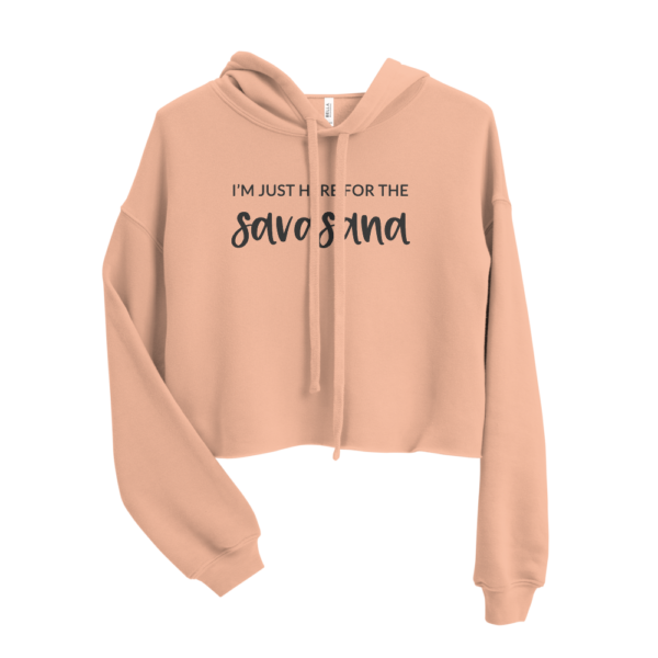 I'm Just Here for the Savasana | Cropped Hoodie - Image 3