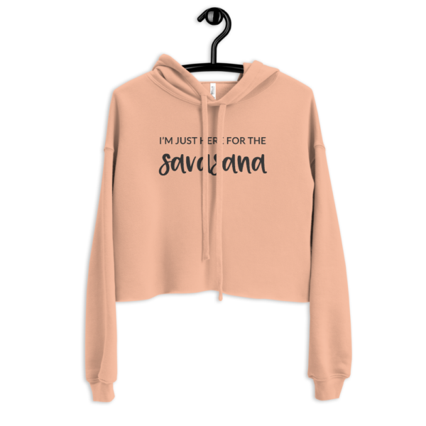 I'm Just Here for the Savasana | Cropped Hoodie - Image 2