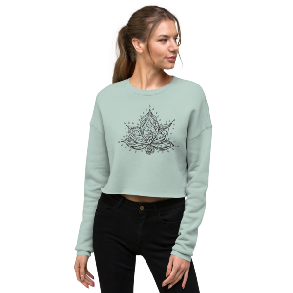 Lotus Flower | Cropped Sweatshirt - Image 2