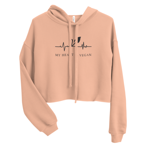 My Heart is Vegan | Cropped Hoodie - Image 3