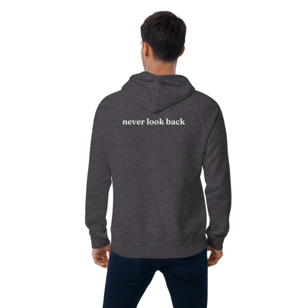 Never Look Back | Eco Raglan Hoodie - Image 2