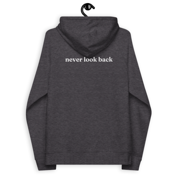 Never Look Back | Eco Raglan Hoodie - Image 4