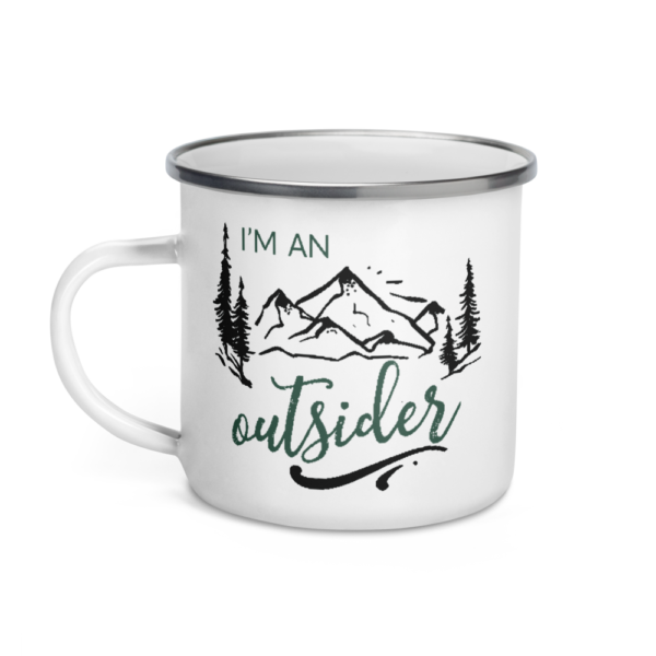 I'm an Outsider | Enamel Mug - Image 2