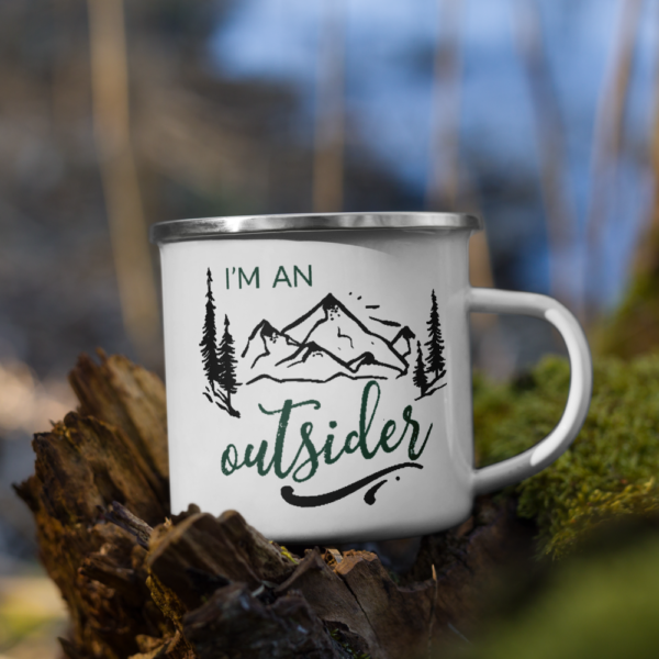 I'm an Outsider | Enamel Mug - Image 3