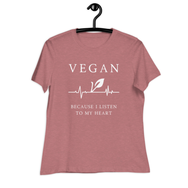 Vegan, Because I Listen to my Heart | Relaxed T-Shirt - Image 3