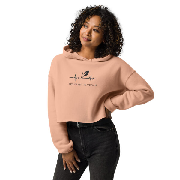 My Heart is Vegan | Cropped Hoodie - Image 2