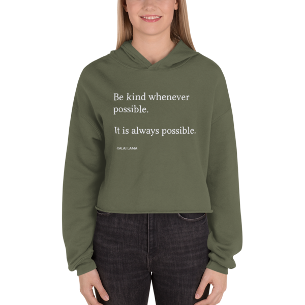 Be Kind Whenever Possible | Cropped Hoodie - Image 2