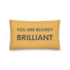 You Are Bloody Brilliant | Cushion (12″ X 20″)